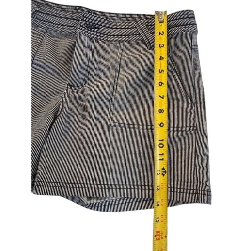 Prana Women's Shorts Striped Black White Casual Summer Everyday - Size 12 - Picture 9 of 9